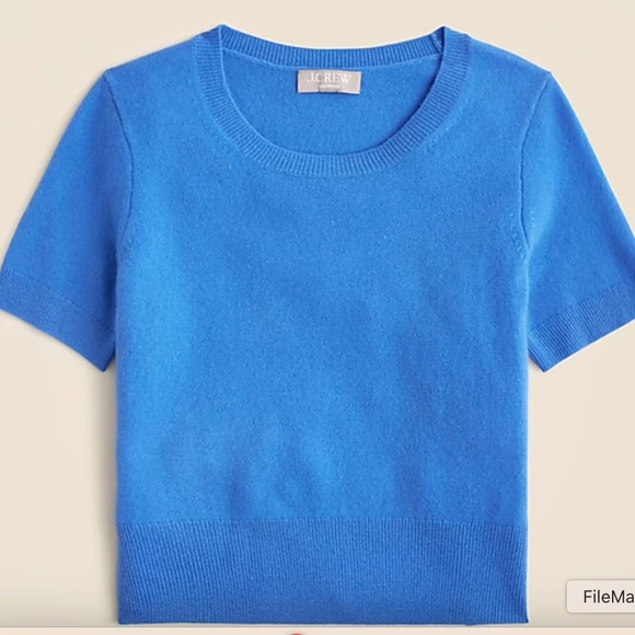 J.Crew Cashmere Shrunken T-Shirt XL Santorini - Picture 1 of 1